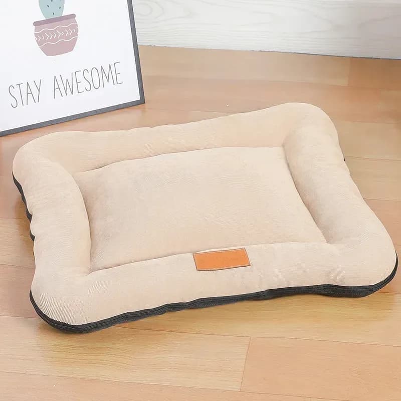foldable travel dog bed in beige