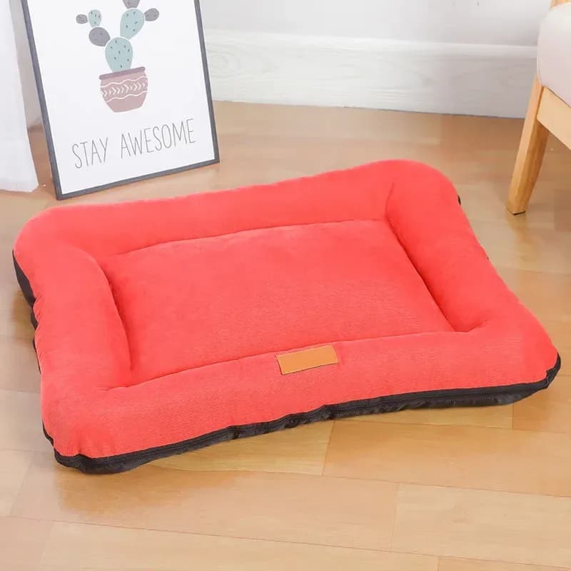 foldable travel dog bed in red