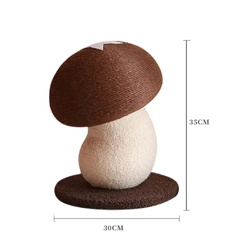 small mushroom cat scratching post, 35 cm tall