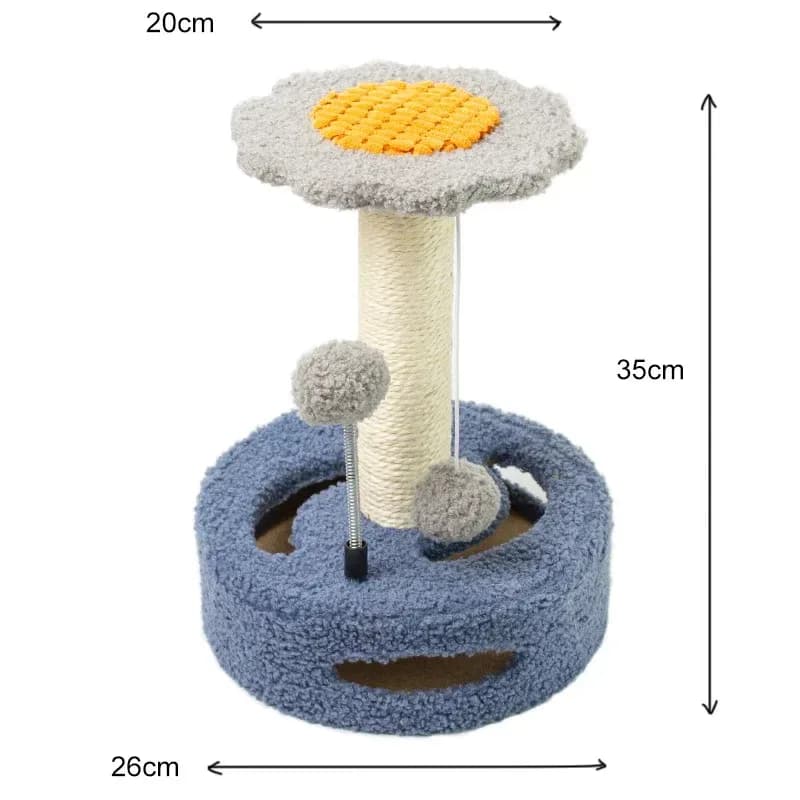 flower cat scratching post measurements, 35 cm tall