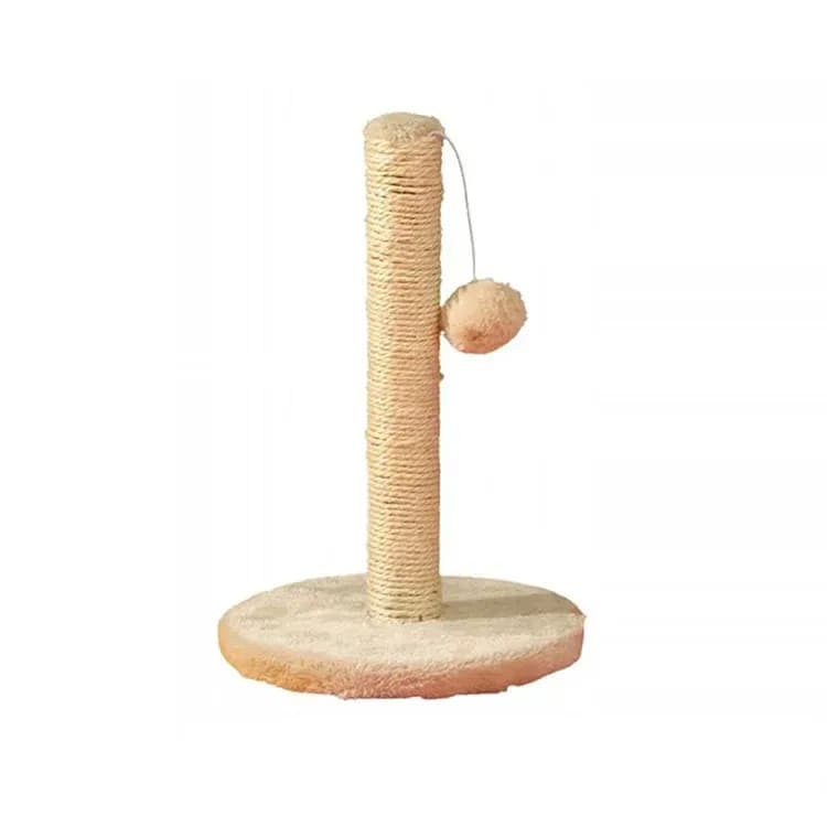 sisal cat scratching post in beige