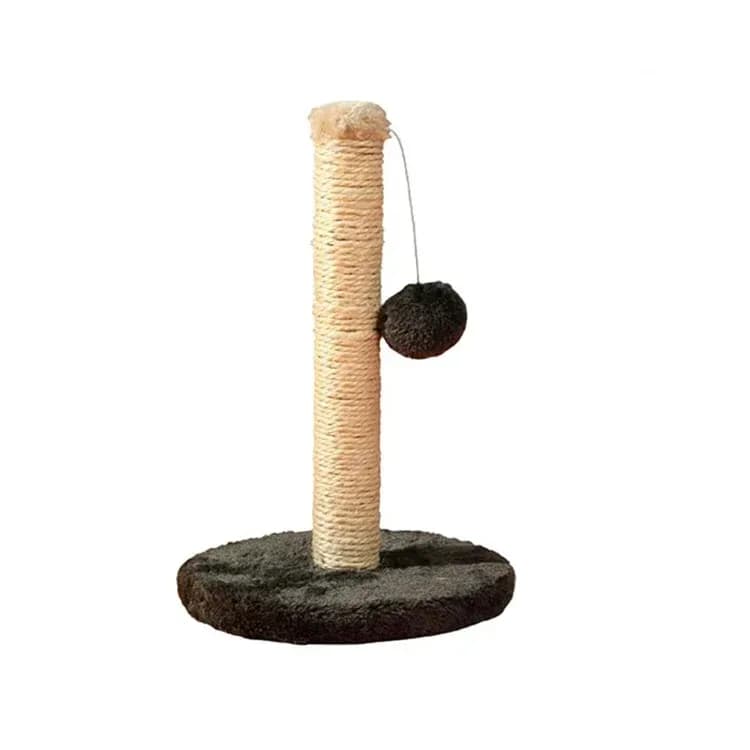 sisal cat scratching post in slate grey