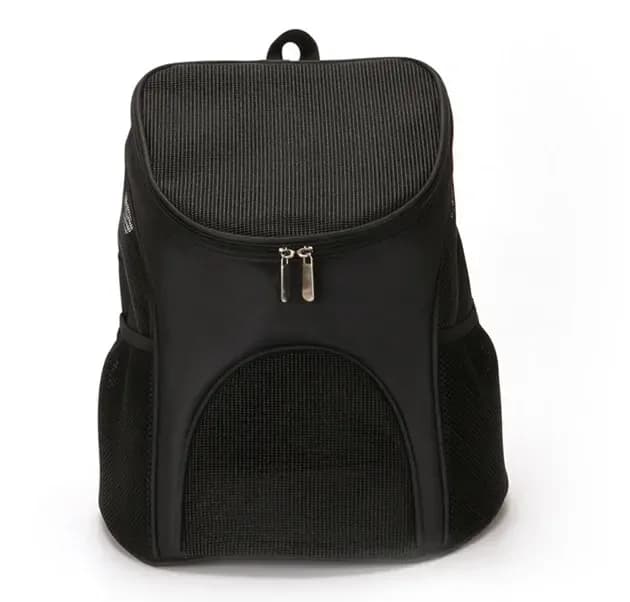 mesh pet carrier backpack in black
