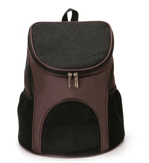 mesh pet carrier backpack in brown