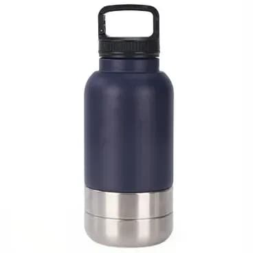 32 oz insulated dog water bottle in navy